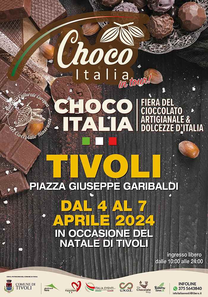 Tivoli (RM)
"Choco Italia in Tour"
4-5-6-7 Aprile 2024
