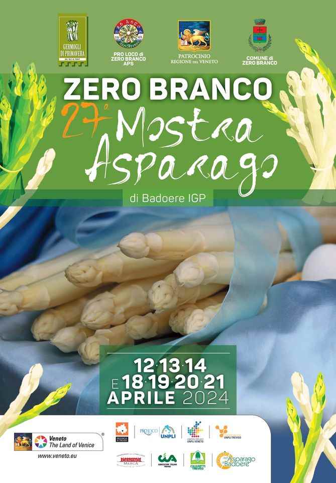 Zero Branco (TV)
"27^ Mostra Asparago di Badoere IGP"
12-13-14 / 18-19-20-21 Aprile 2024