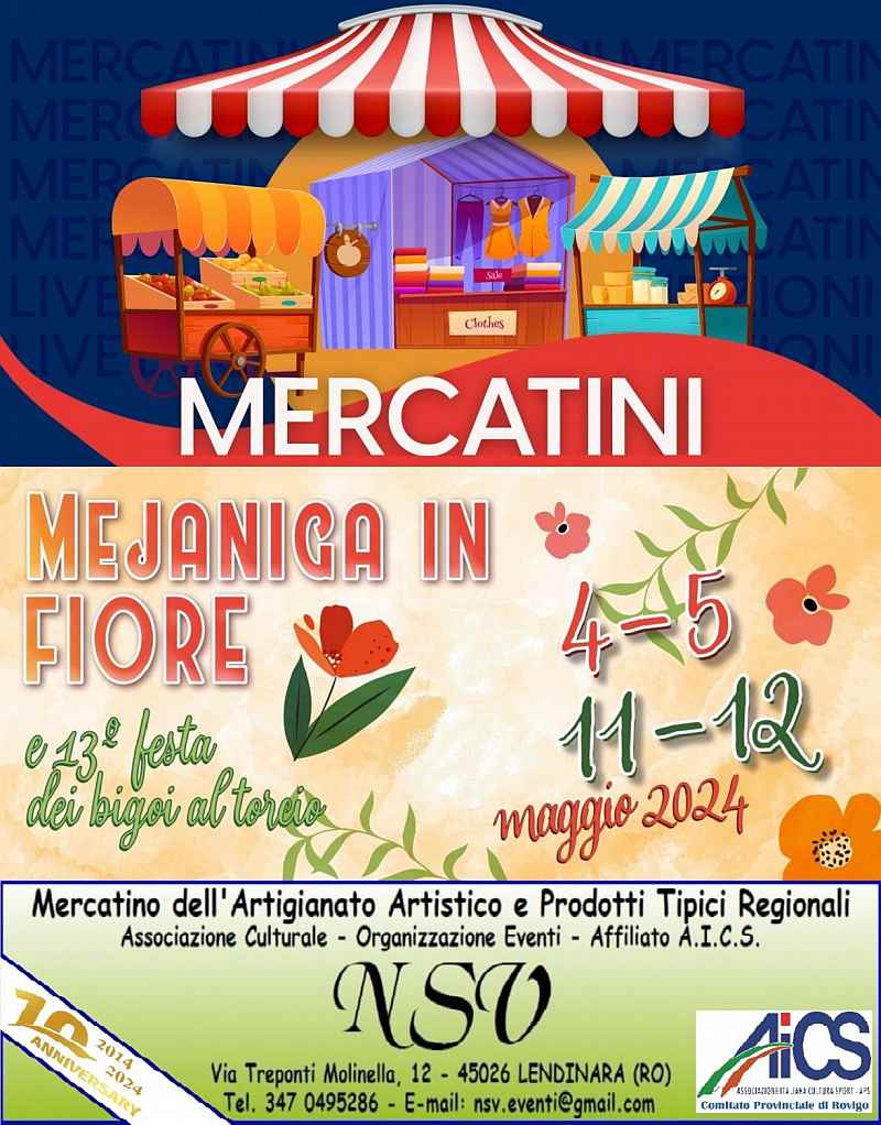 Mejaniga (PD)
"Mejaniga in Fiore e Festa dei Bigoi al Torcio"
4-5 / 11-12 Maggio 2024