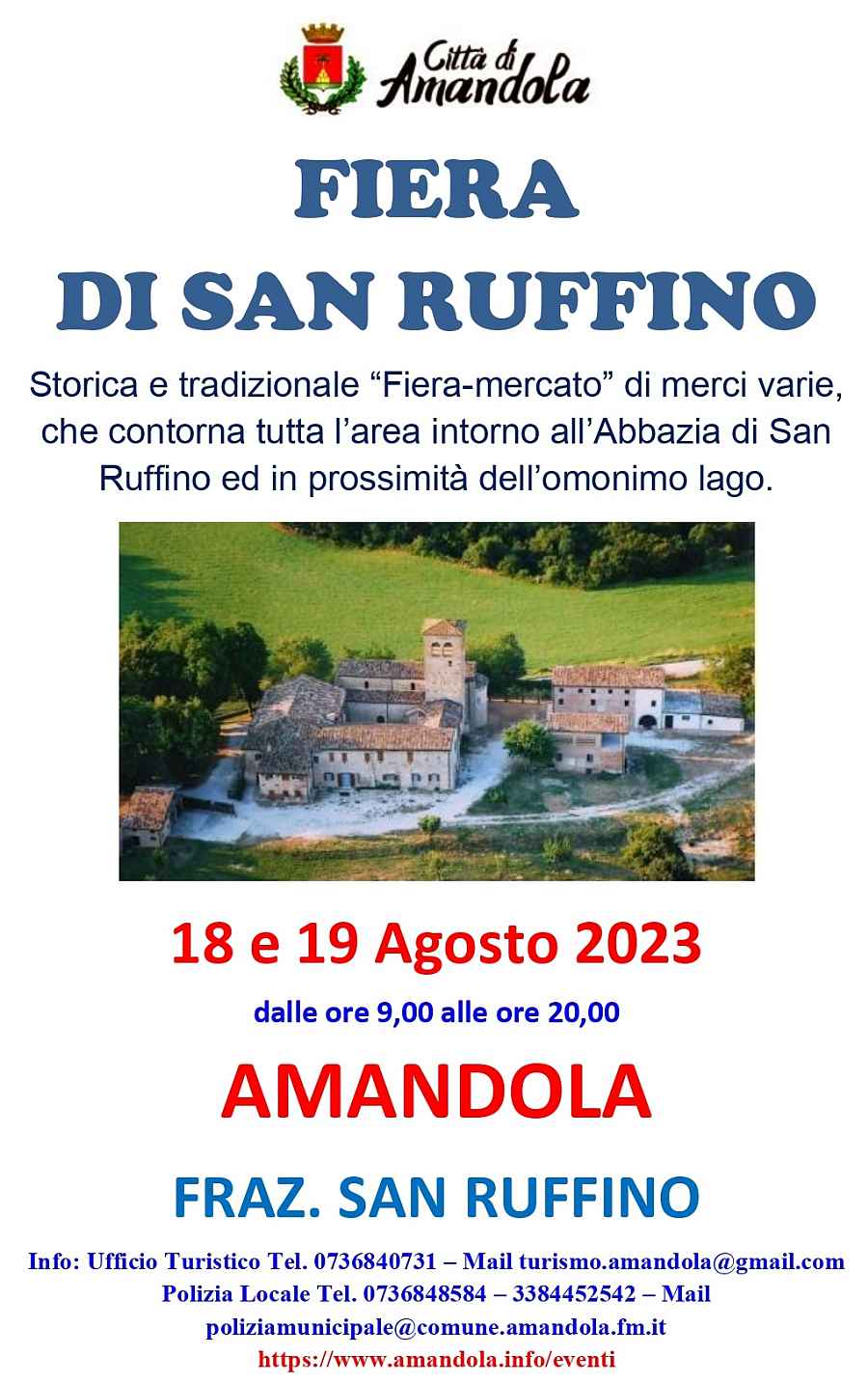 Amandola (FM)
"Fiera di San Ruffino" 
18-19 Agosto 2023