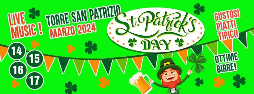 Torre San Patrizio (FM)
"Saint Patrick's Day" 
dal 14 al 17 Marzo 2024